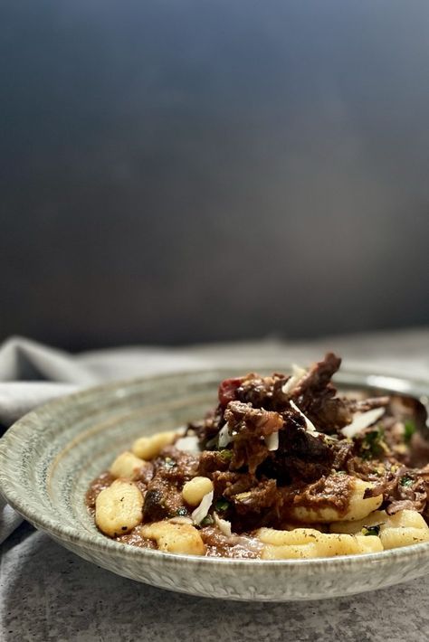 How To Cook Gnocchi, Ricotta Gnocchi, Dried Porcini Mushrooms, Cold Weather Food, Tender Meat, Short Rib, Braised Short Ribs, Dried Mushrooms, Pasta Gnocchi