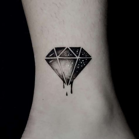 Black Diamond Tattoo 2 Diamond Design Tattoo, Shine On You Crazy Diamond Tattoo, Diamond Tattoo Men, Black Diamond Tattoo, Diamond Tattoo Meaning, Black Diamond Tattoos, Small Diamond Tattoo, Diamond Tattoo Designs, Artsy Tattoos