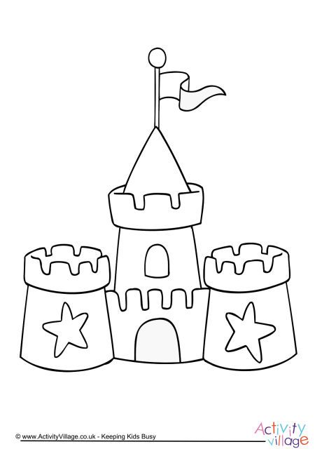 Castle Coloring Page, Coloring Pages For Teenagers, Ocean Theme Preschool, Keeping Kids Busy, Preschool Coloring Pages, Summer Coloring Pages, Colouring Page, Coloring Pages For Boys, Beach Crafts