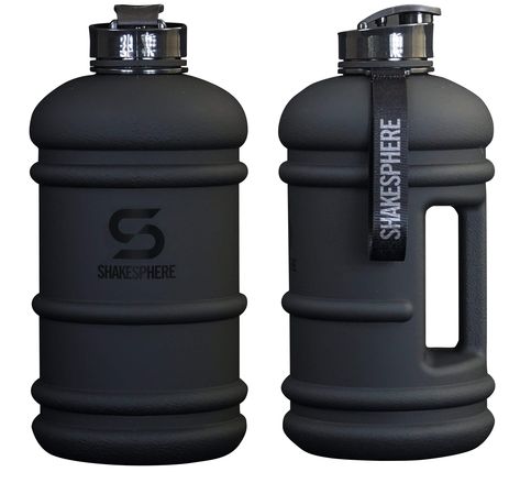 SHAKESPHERE Large Sports Water Bottle - BPA Free Hydration Jug, Black - Ideal for Sports, Camping, Outdoor, Biking & Kids Gym Protein, Gym Bottle, Protein Shaker Bottle, Bike Water Bottle, Gallon Water Bottle, Protein Shaker, Sports Water Bottle, Water Intake, Shaker Bottle