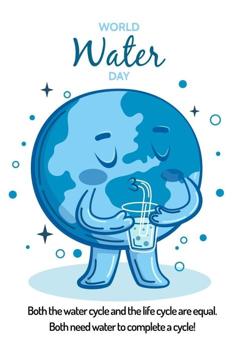 World Water Day! Water Day Drawing, Agua Aesthetic, Save Water Drawing, Save Water Poster, Importance Of Water, Be Vulnerable, Printable Vintage Art, Water Poster, Water Aesthetic