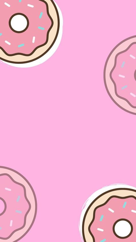 Donut Background Design, Wallpaper Donat, Doughnuts Photography, Donut Wallpaper, Wedding Cake Sizes, Donut Background, Painted Notebook, Pink Walpaper, Donut Logo