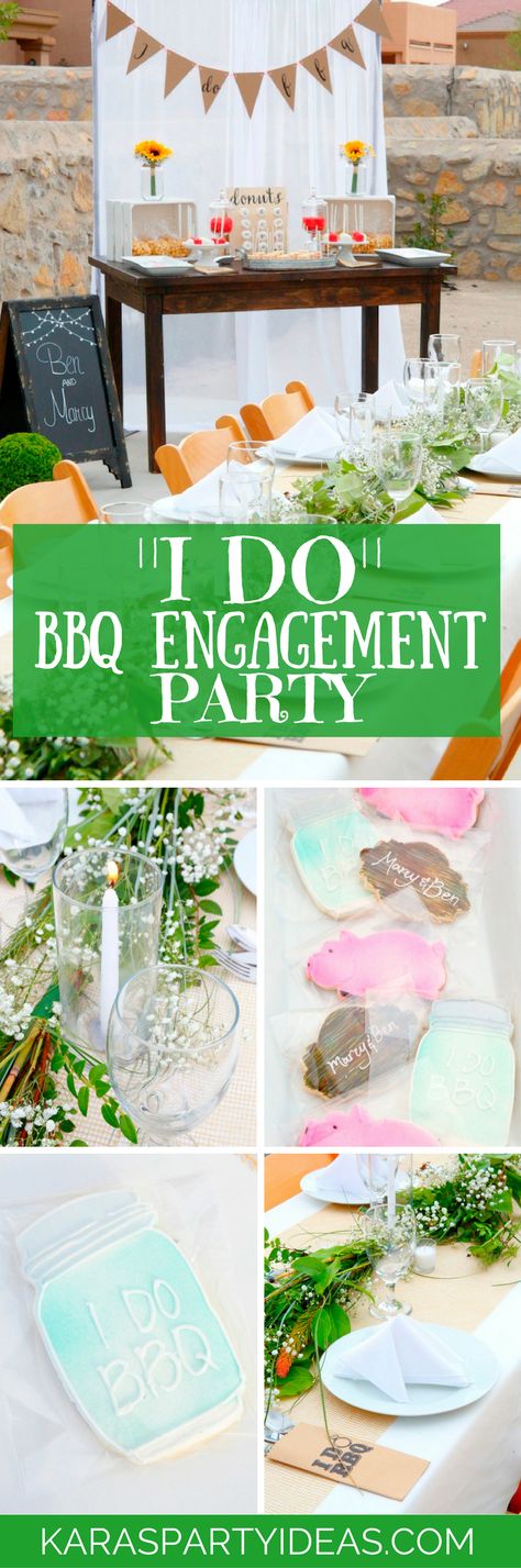 Wedding Bbq Decorations, I Do Bbq Decorations Backyards Ideas, Engagement Party Barbeque, Laid Back Engagement Party, Bbq Engagement Party Ideas Backyards, I Do Bbq Outfit Bride, I Do Bbq Engagement Party Decorations, Backyard Bbq Engagement Party, I Do Bbq Shower Ideas