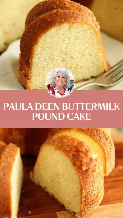 Paula Deen’s Buttermilk Pound Cake is made with all-purpose flour, salt, baking soda, white sugar, butter, eggs, lemon extract, vanilla extract, and buttermilk. This traditional buttermilk pound cake recipe creates a delicious dessert that takes about 1 hour and 50 minutes to prepare and can serve up to 12 people. Pound Cake With Salted Butter, One Egg Baking Recipes, Butternut Cake Recipe Paula Deen, Pound Cake Recipes Buttermilk, Lemon Butter Pound Cake Recipe, Kitchen Gulp Recipes, Homemade Pound Cake Recipes From Scratch, Paula Deen Pound Cake Recipe, Pound Cake With Box Cake