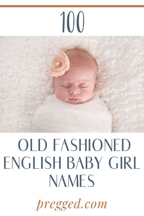 Here is a list of old fashioned English baby girl names you can choose from. Old fashioned names are certainly making a comeback, and it seems that the retro option is bang in fashion. Check out this pin for the traditional name ideas for your baby girl. #girlnames #babygirl #nameideas #traditionalnames English Baby Girl Names, Southern Girl Names, Twin Baby Names, Old Fashioned Names, Old Fashioned Baby Names, English Baby Names, Traditional Baby Names, Traditional Names, Unusual Baby Names