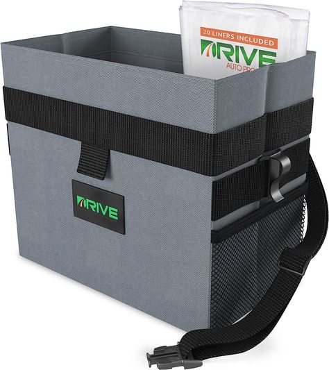 Drive Auto Products Car Bin – Medium Rubbish Binsfor Stowing and Tidying w/DisposableLiners and Adjustable Black Strap – Car Accessories Visit the Drive Auto Products Store 4.5 4.5 out of 5 stars 13,033 ratings Car Accessories For Men, Car Trash Can, Padded Wall, Trash Can For Car, Garbage Bin, Car Trash, Garbage Bag, Trash Bags, Garbage Can