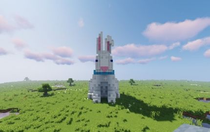 Bunny, creation #13208 Bunny Statue, Minecraft Creations, Minecraft Designs, Willis Tower, Minecraft, Statue, Building, Quick Saves