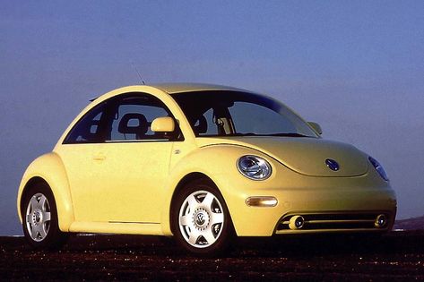 1998-05 Volkswagen New Beetle | Consumer Guide Auto Yellow Volkswagen Beetle, Vw New Beetle, Volkswagen New Beetle, Beetle Car, New Beetle, Beetle Bug, Sport Seats, Jaguar Car, Gasoline Engine