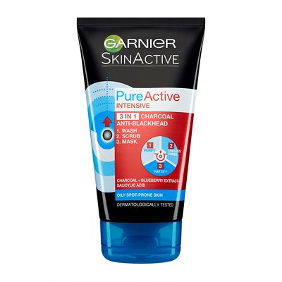 Garnier Pure Active, Diy Charcoal Mask, Charcoal Mask Benefits, Garnier Skin Care, Blackhead Remover Tool, Blackhead Mask, Tumeric Face Mask, Charcoal Face Mask, Salt Body Scrub