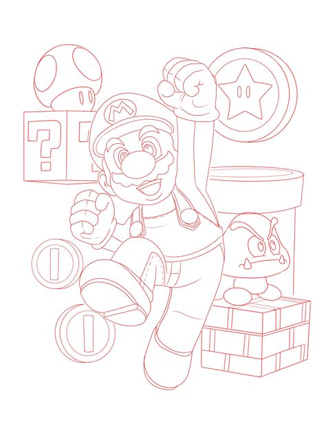 Super Mario Art Drawing, Mario Bros Drawing, Super Mario Ghost, Arte Trash Polka, Tattoo Art Drawings Sketches, Super Mario Tattoo, Cartoon Tattoo Ideas, Half Sleeve Tattoo Stencils, Animated Shows