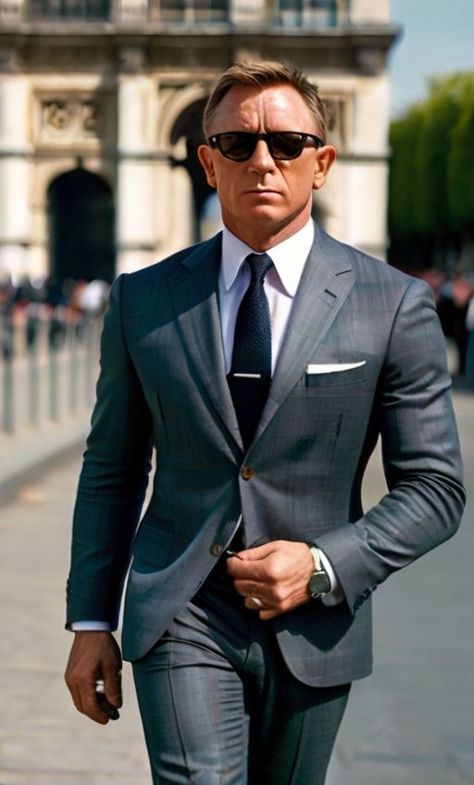 Businessman Style, James Bond Suit, Daniel Craig Style, Bond Suits, Maurices Style, Bond Style, James Bond Style, Daniel Craig James Bond, Black Suit Men