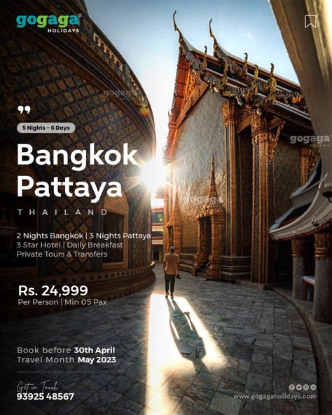 Thailand Poster Design, Thailand Travel Poster, Travel Packages Poster, Hotel Post Design, Hotel Poster Design, Bangkok Poster, Thailand Poster, Bangkok Pattaya, Poster Promo