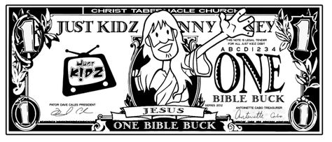 Bible Bucks Template Bible Bucks, Childrens Ministry Decor, Printable Play Money, Christian Studies, Bible Images, Christian Education, Church Activities, Kids Class, Religious Education