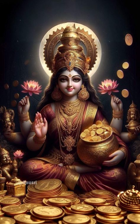 Maa Lakshmi Hd Wallpaper, Goddess Lakshmi Photos, Laksmi Dewi, Lakshmi Devi Images Hd, Maha Lakshmi Devi, Lakshmi Kubera Hd Photos, Lakshmi Devi Images, Kulasai Mutharamman, Kubera God