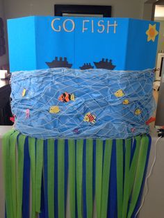 Go Fish - a fun homemade carnival game! Halloween Charades, Cardboard Halloween, Schooling Fish, Spider Craft, Homemade Carnival Games, Fall Festival Games, Carnival Games For Kids, Classroom Halloween, Fun Halloween Party Games