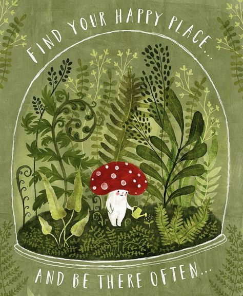 Find Your Happy Place, Lilla Rogers, Find Your Happy, Beautiful Bugs, Work With Me, Tarot Art, Mushroom Art, Plant Illustration, Ethereal Art