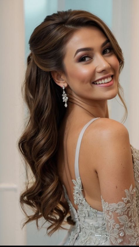 Bridesmaid Hairstyle Ideas, Bridesmaid Hairdo, Hairstyles 15, Wedding Hair Front, Bridesmaid Hairstyle, Wedding Hairstyles Bridesmaid, Wedding Ready, Bridesmaid Hairstyles Half Up Half Down, Cute Ponytails