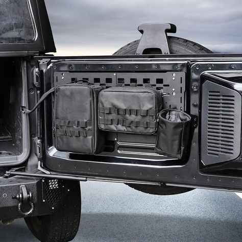 Amazon.com: MSIZOY Rear Tailgate Molle Storage Panel Cargo Shelf with Tailgate Organizer Storage Pouch Bags Compatible with for Ford Bronco Accessories 2021 2022 2023 2024 2/4 Door Tailgate Tactical Panel : Automotive Ford Bronco Accessories, Bronco Accessories, Pouch Bags, Overhead Storage, Organizer Storage, Storage Pouch, Ford Bronco, Tactical Gear, Pouch Bag