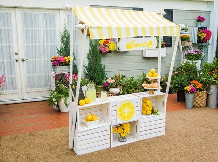 KEN WINGARD'S DIY LEMONADE STAND -  Ken shows you how to set up a fun DIY lemonade stand. Crate Lemonade Stand, Kids Lemonade Stands, Diy Lemonade Stand, Kids Lemonade, Diy Lemonade, Lemonade Party, Lemonade Stand, Sleepover Party, Hallmark Channel