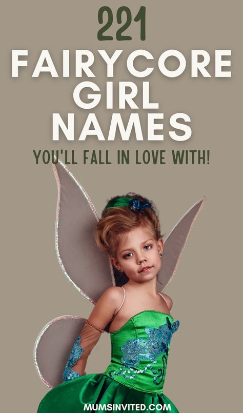 Looking for whimsical and enchanting names for your baby girl? Check out our list of Fairycore girl names that evoke the magical and ethereal world of fairies and mystical forests. From traditional to modern, these names are sure to inspire wonder and imagination. Explore our selection now and find the perfect name for your little fairy princess! Princess Names Ideas, Princess Girl Names, Princess Name Ideas, Fairycore Names, Names For Fairies, Cute Fairy Names, Fairy Names Ideas, Milena Name Meaning, Forest Names Girl