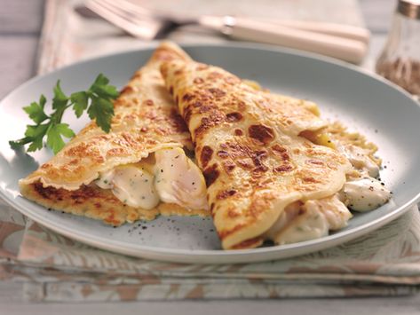 Pancake day recipes: savoury recipes for the perfect Shrove Tuesday dinner - Photo 4 Pancake Fillings, Filled Pancakes, Savoury Pancake Recipe, Vegetarian Pancakes, Deli Ideas, Smoked Haddock, Baked Pancakes, Shrove Tuesday, Family Baking