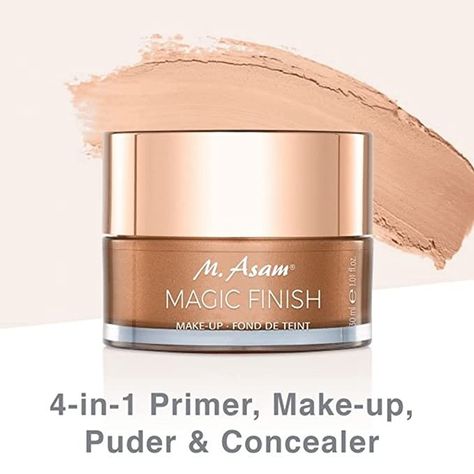 M. Asam Magic Finish Make-up Mousse – 4in1 Primer, Foundation, Concealer & Powder, leaves skin looking flawless, natural & mattified, 1.01 Fl Oz Mousse Foundation, Wrinkle Filler, Concealer For Dark Circles, Medium Skin Tone, Satin Lipstick, Foundation Concealer, Natural Minerals, Color Correction, Dark Spots