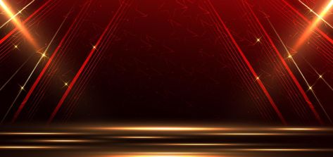 Elegant golden scene diagonal glowing with lighting effect sparkle on red background. Template premium award design. Award Background Design, Awarding Background, Award Background, Golden Awards, Award Design, Golden Background, Background Template, Scene Design, Drawing Inspo