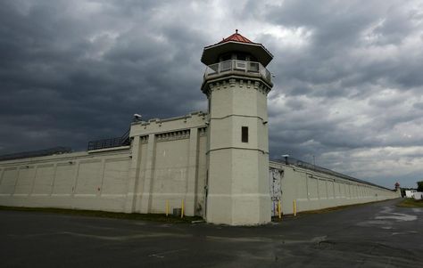 Prison Wall, Prison Tower, Prison Life, Metal Bookshelf, Department Of Corrections, Federal Prison, Loft Design, Watch Tower, Reinforced Concrete