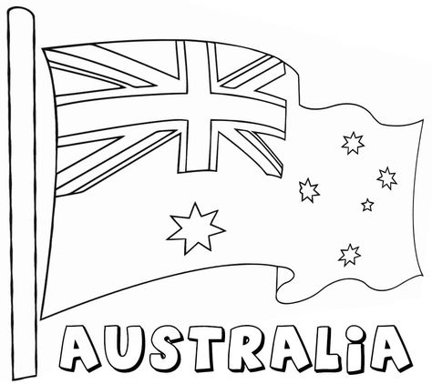 Australia Flag Printable coloring page American Flag Coloring Page, Letter B Coloring Pages, Animal Crafts Preschool, Ninjago Coloring Pages, Blank Coloring Pages, Happy Birthday Coloring Pages, Penguin Coloring Pages, Flag Printable, Happy Australia Day