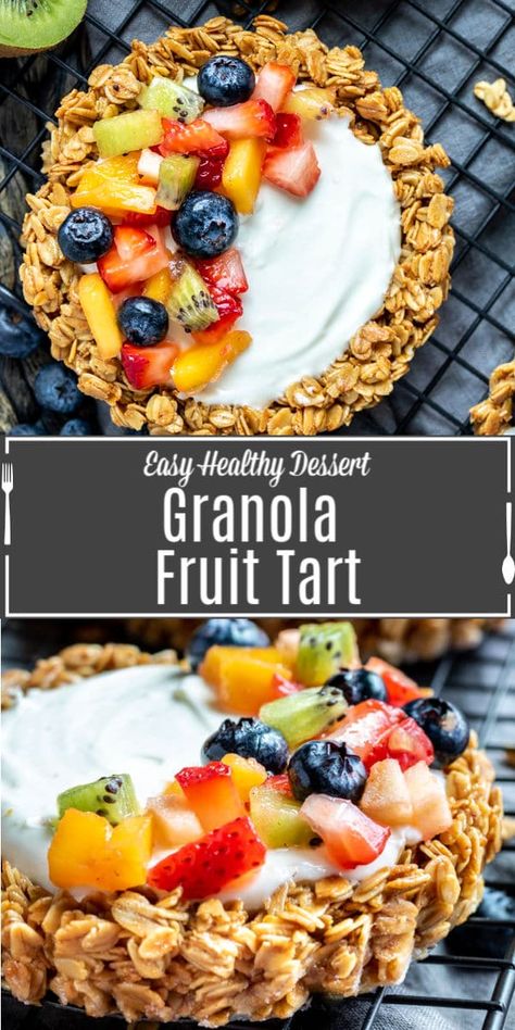 Recipe For Granola, Granola Crust, Make Ahead Brunch Recipes, Breakfast Alternatives, Breakfast Tart, Make Ahead Brunch, Fruit Tart Recipe, Mini Tarts, Fruit Tarts