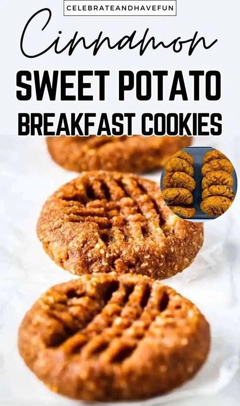 Breakfast Cookies Gluten Free, Sweet Potato Cookies, Gluten Free Plant Based, Thanksgiving Breakfast, Potato Breakfast, Sweet Potato Cinnamon, Cookies Gluten Free, Thanksgiving Recipe, Sweet Potato Breakfast