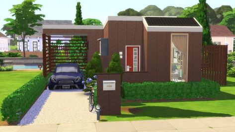 #TheSims4 - Ennamora on the gallery <3 Sims 4 Gallery, Micro House, Sims 4 Build, Tiny Bathroom, Spacious Living, Kitchen Area, The Sims4, Tiny Living, Living Dining