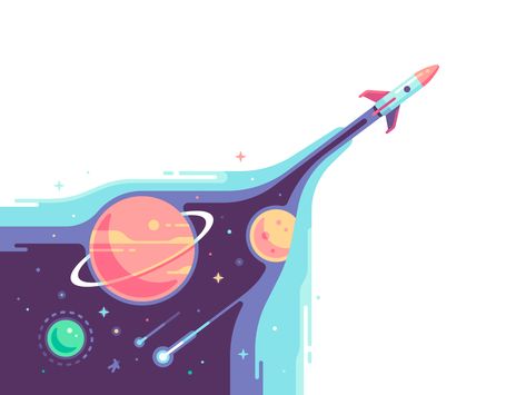 Best Logo Fonts, Rocket Design, Space Drawings, Space Universe, Space Illustration, Posca Art, Illustration Creative, Magic Forest, Art Color