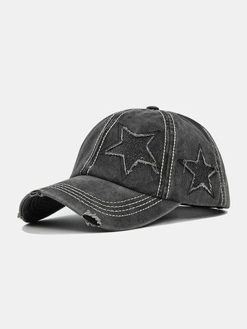 I found this amazing Unisex Cotton Solid Color Five-pointed Star Patch Holes Washed Made-old Baseball Cap with US$12.99,and 14 days return or refund guarantee protect to us. --Newchic 90s Grunge Aesthetic, Streetwear Hats, Top Streetwear Brands, How To Wash Hats, 90s Fashion Grunge, Aesthetic Look, Looks Black, Fashion Story, Grunge Aesthetic