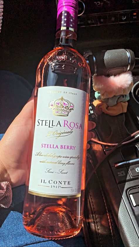 Rose Drink Aesthetic, Mixed Drinks With Stella Rosa, Stella Rosa Wine Bottle Decor, Pink Whitney Vodka Drinks Aesthetic, Stella Rose Wine, Stella Rosa Wine, Rose Drink, Stella Rosa, Drinking Games For Parties