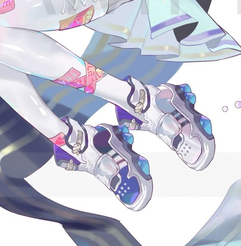 Cyberpunk Shoes Concept Art, Sneakers Reference, Cyberpunk Shoes, Techwear Shoes, Shoes Drawing, Poses References, Digital Painting Tutorials, Drawing Clothes, 영감을 주는 캐릭터