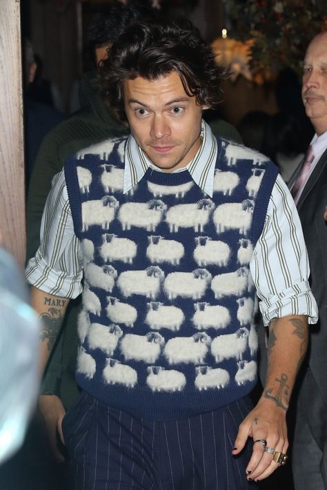 Harry Styles Is Swarmed By Fans Leaving The SNL Cast Dinner In NYC Harry Styles Sweater, Harry Outfits, Harry Styles Outfit, Harry 1d, Harry Styles Wallpaper, Harry Styles Pictures, Harry Styles Photos, Mr Style, Harry Edward Styles