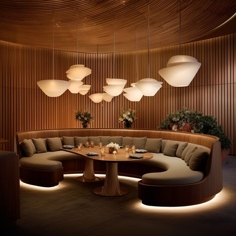 Round Booths Restaurant, Lounge Banquette Seating, Restaurant Booth Lighting, Bar Lounge Seating, Vip Lounge Design, Restaurant Booth Design, Seating Booth, Banquette Seating Restaurant, Reception Restaurant