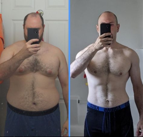 Here you can see a progress photo showing a weight loss from 227 pounds to 159 pounds. That's a solid total loss of 68 pounds. Oblique Workout, Progress Pictures, Transformation Body, Fat Loss, Body Types, Looks Great, How Are You Feeling