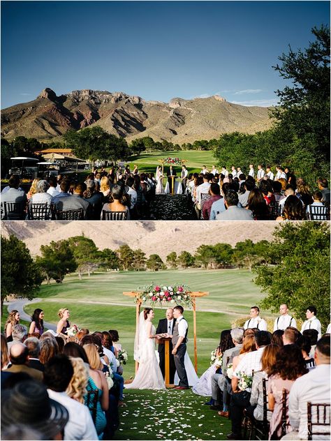 wedding ceremony at Coronado country club wedding venue in el paso texas by stephane lemaire photography El Paso Wedding, Smallest Wedding Venue, Downtown Wedding, Garden Wedding Venue, Wedding Venue Decorations, Engaged Couple, Wedding Venue Inspiration, Inexpensive Wedding Venues, Wedding Venues Texas