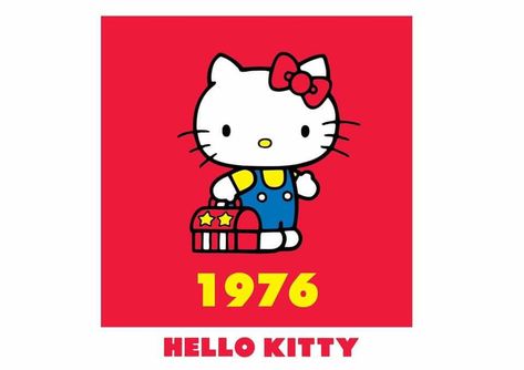 3 years old Hello Kitty in 1976 Old Hello Kitty, Hello Kitty Printables, Hello Kitty Collection, Twin Sisters, Hello Kitty Wallpaper, I Am Awesome, Hello Kitty, Snoopy, Kitty