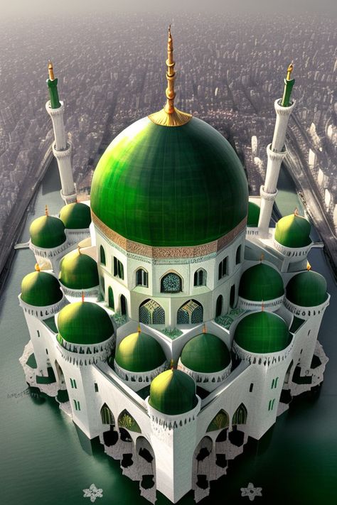 #modina #Islamic #Mosque #peace #grand #Mosque #BeautifulMosque #images, #photography, #Islamic Art, #Islamic images #Ai art #Most Beautiful #Mosque, #Islamic images, #Masjid picture #Masjid Turkey Masjid, Green Mosque, Islamic Masjid, Gold Wallpaper Phone, New Nature Wallpaper, Green Dome, Mosque Art, Jummah Mubarak, Mecca Wallpaper