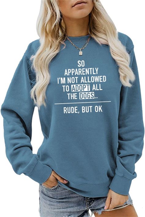 Hilarious Shirts, Tshirt Sayings, Graphic Lettering, Hashbrown Casserole, Raglan Shirt Women, Fashion Sweatshirts, Dog Mom Sweatshirt, Crewneck Sweatshirt Women, All Dogs