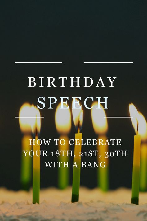 The key to giving a great birthday speech, as ever, is to make it relevant and appropriate. And, where possible to sprinkle a little magic to ensure that your speech is remembered for all the right reasons. Birthday Speech For Myself, 60th Birthday Speech, Speech Writing Tips, Birthday Speech, Toast Speech, Speech Writing, Funny Speeches, 39th Birthday, Birthday Dinner Party