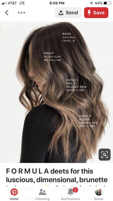 Trendy Brunette Hair, Dimensional Brunette Balayage, Hair Colors For Summer, Warm Caramel Balayage, Honey Highlights, Dimensional Brunette, Redken Hair Color, Mushroom Hair, Prom Hair Updo