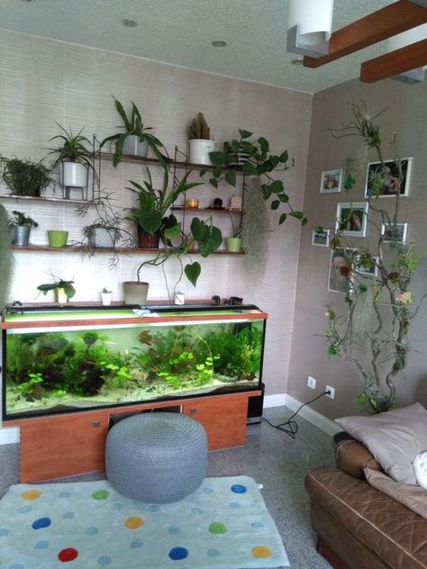 Fish Tank Terrarium, Cool Fish Tanks, Fish Tank Design, Fishing Room, Aquarium Stand, Home Aquarium, Fish House, Aquarium Design, Aquarium Fish Tank