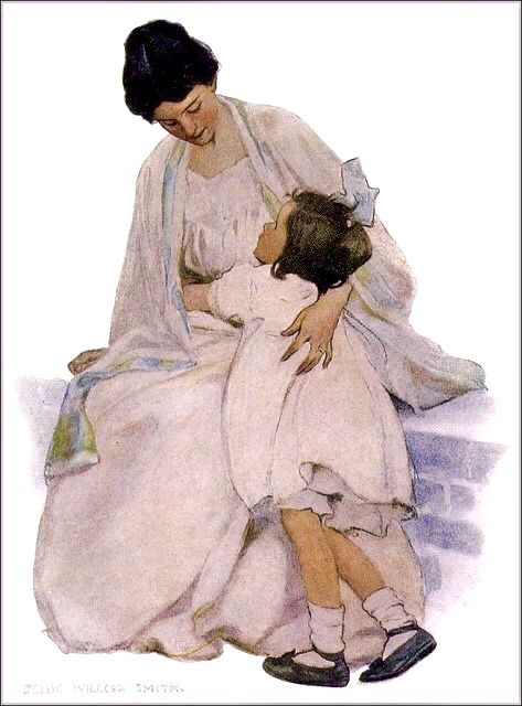 Mother And Child Drawing, Jessie Willcox Smith, Victorian Paintings, Learn Art, Art And Illustration, Childrens Illustrations, Mother And Child, Vintage Illustration, Traditional Art