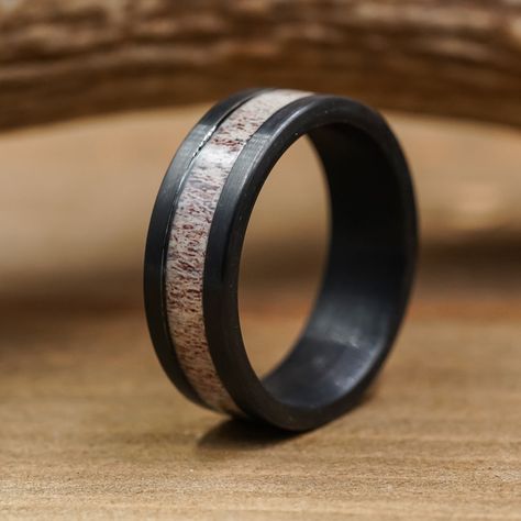 Mens Deer Antler Ring, Antler Ring Men, Deer Antler Wedding Rings, Deer Antler Wedding Band, Deer Antler Wedding, Antler Rings, Antler Wedding Rings, Hunting Wedding, Antler Wedding Band