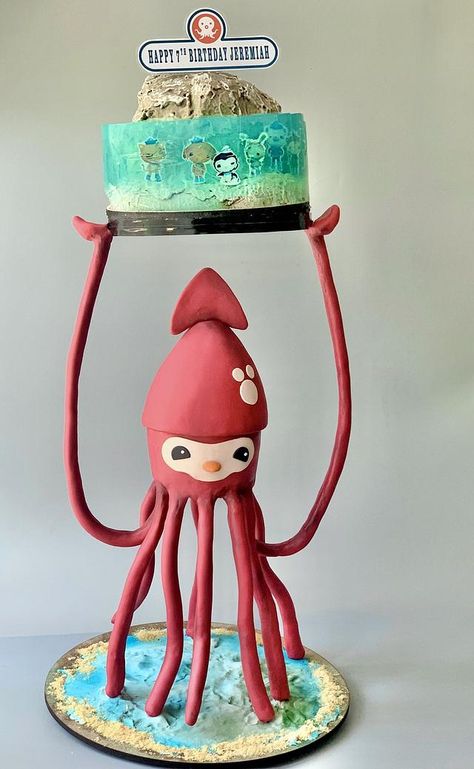 Squid Cake, Colossal Squid, Decorating Desserts, Dessert Decoration, Ideas For Decorating, Cake Designs, Decor Inspiration, Cake Decorating, Novelty Lamp