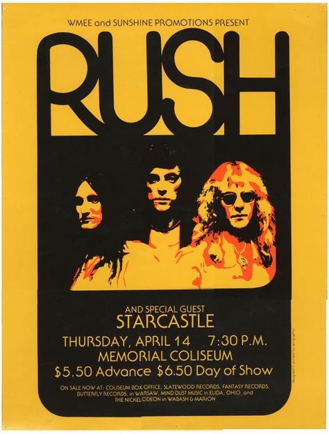 Rush Poster, Rush Concert, Album Covers Posters, Rush Band, Vintage Concert Posters, Rock Band Posters, Posters Music, Vintage Music Posters, 11x17 Poster